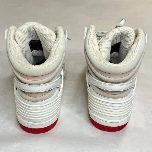 Gucci White Leather GG Monogram High-Top Sneakers Size 7 Mens Basketball Shoes - Picture 4 of 15